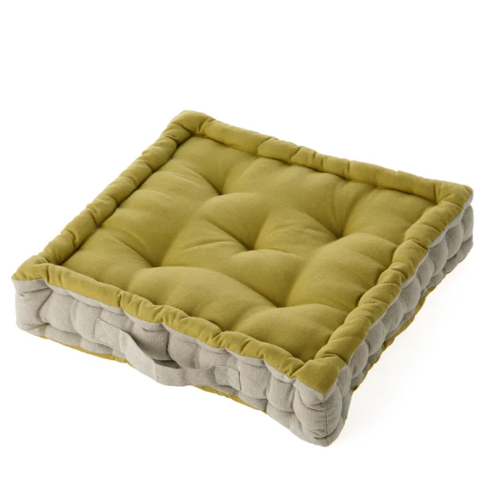 フロアクッション ライトグリーン/グリーン 40x40cm