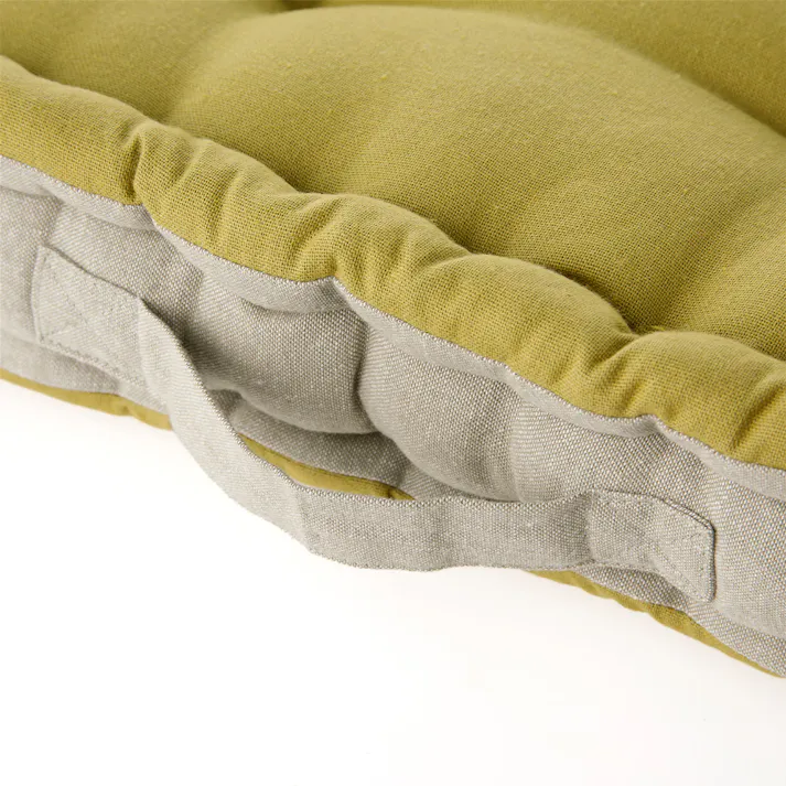 フロアクッション ライトグリーン/グリーン 40x40cm