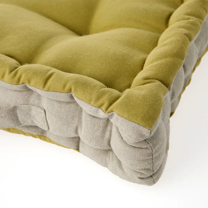 フロアクッション ライトグリーン/グリーン 40x40cm