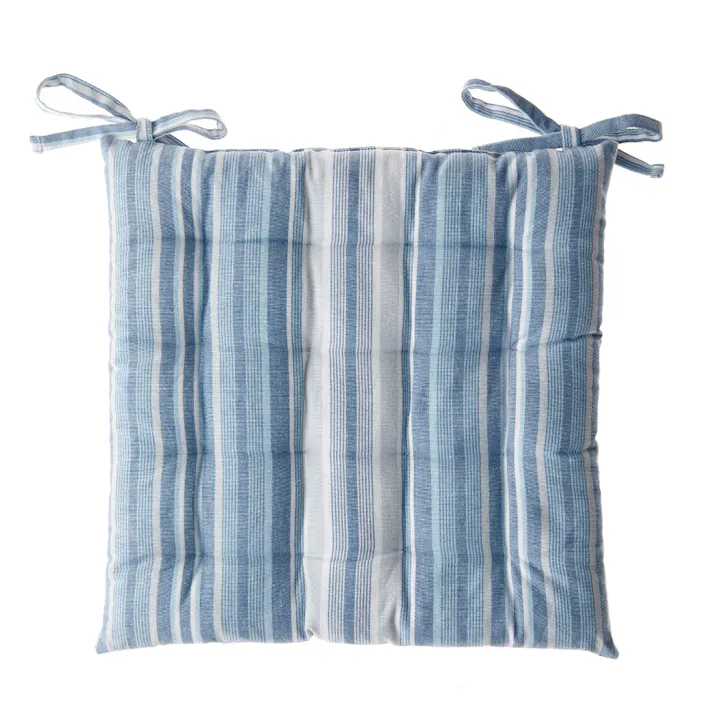 シートクッション ブルーストライプ 40x40cm