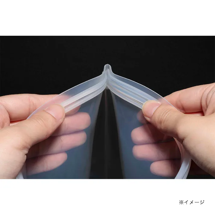 中身が見えるシリコンストックバッグ 500ml