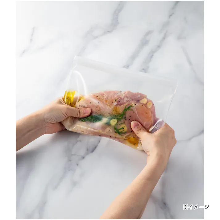 中身が見えるシリコンストックバッグ 500ml