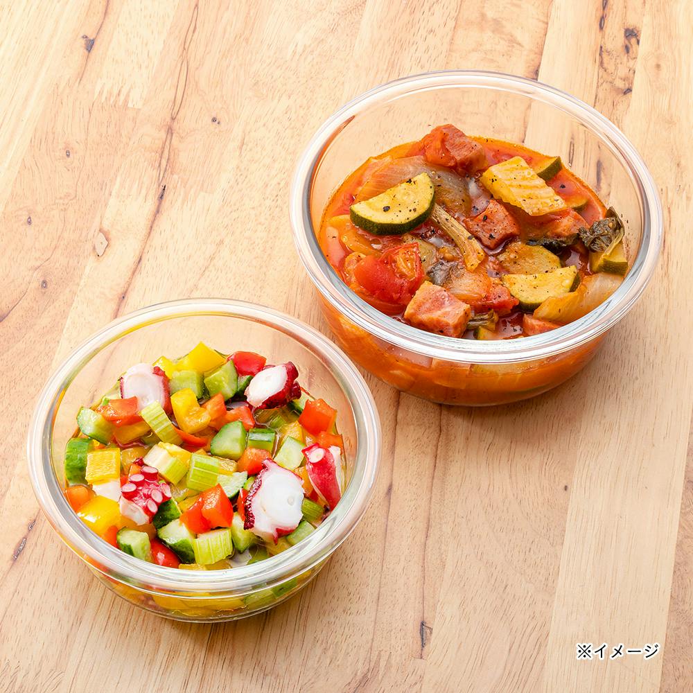 耐熱ガラス保存容器 丸形 390ml | 保存容器 通販 | ホームセンターの