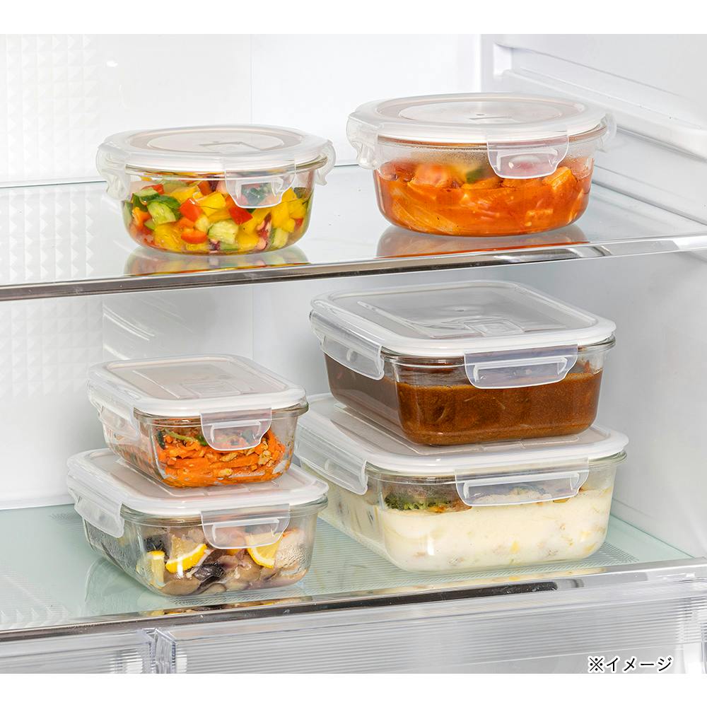 耐熱ガラス保存容器 丸形 390ml | 保存容器 通販 | ホームセンターの