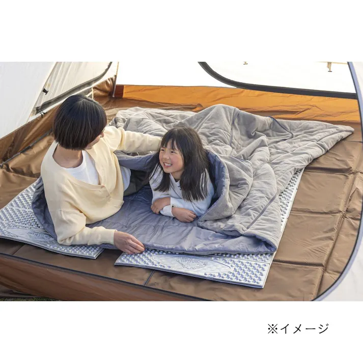 カインズ 連結できるクッションシュラフ グレー