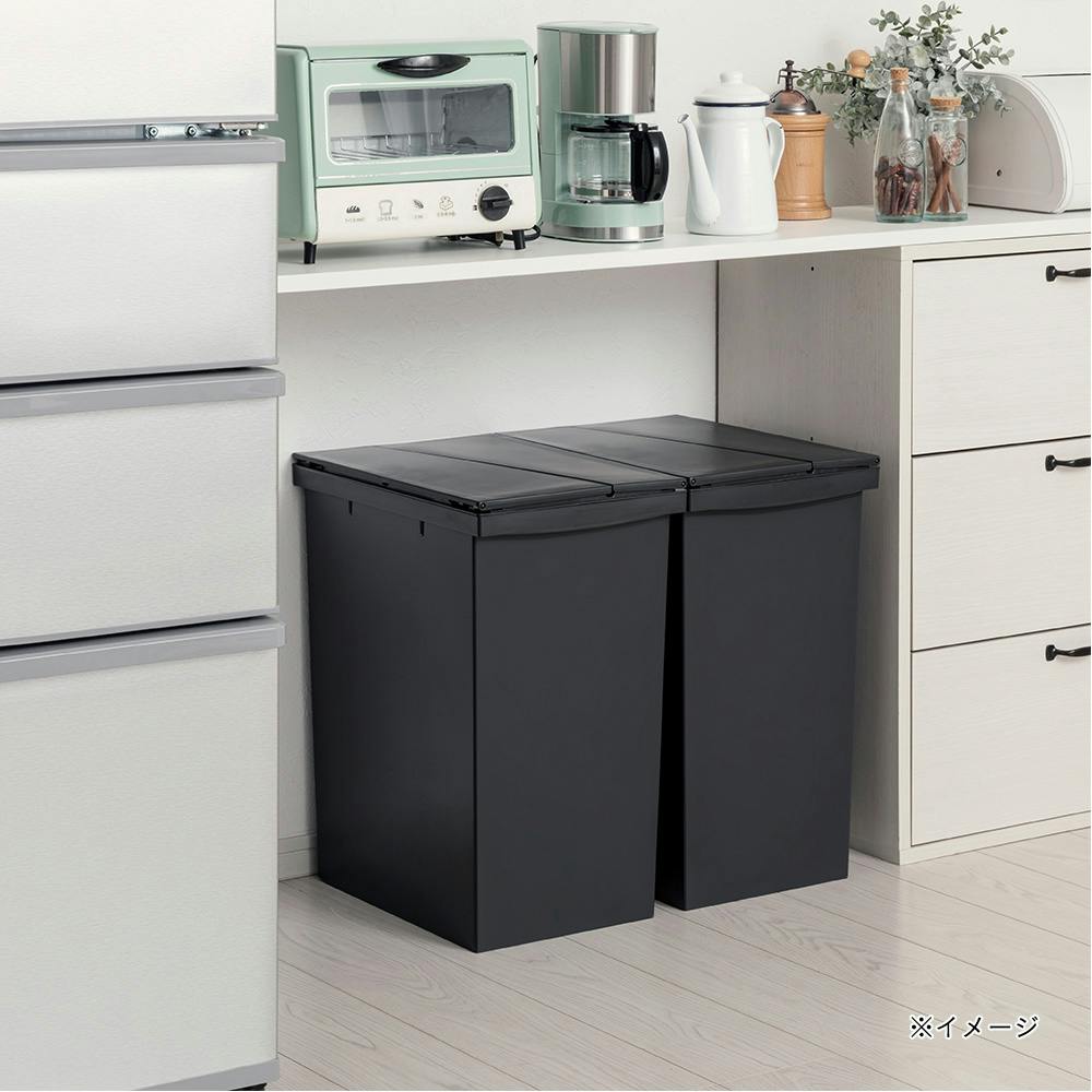 (まとめ)TRUSCO 分別ペール45型 本体47L ライトグレー TBP-45H 1個(フタ別売)〔×2セット〕 まとめ）TRUSCO 分別ペール45型 本体47L ライトグレー TBP-45H 1個