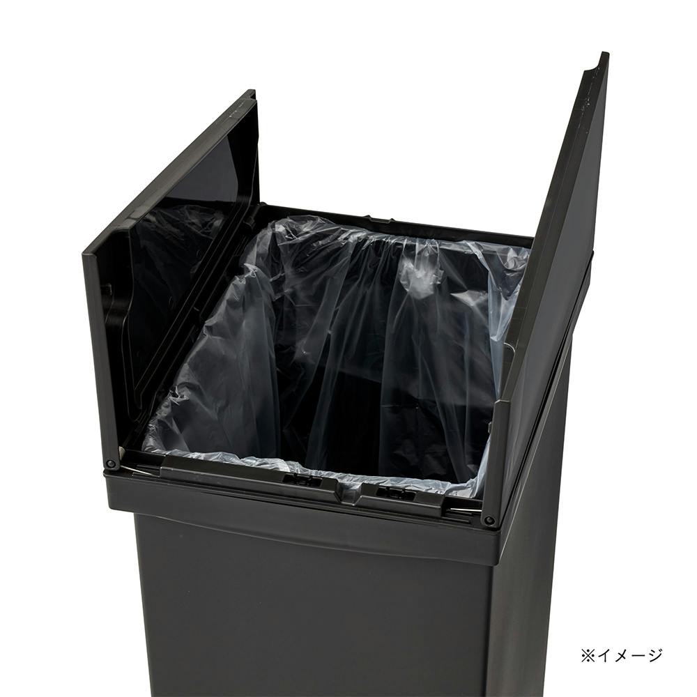 高さが低くても全開できるプッシュフタ 30L・20L兼用フタ