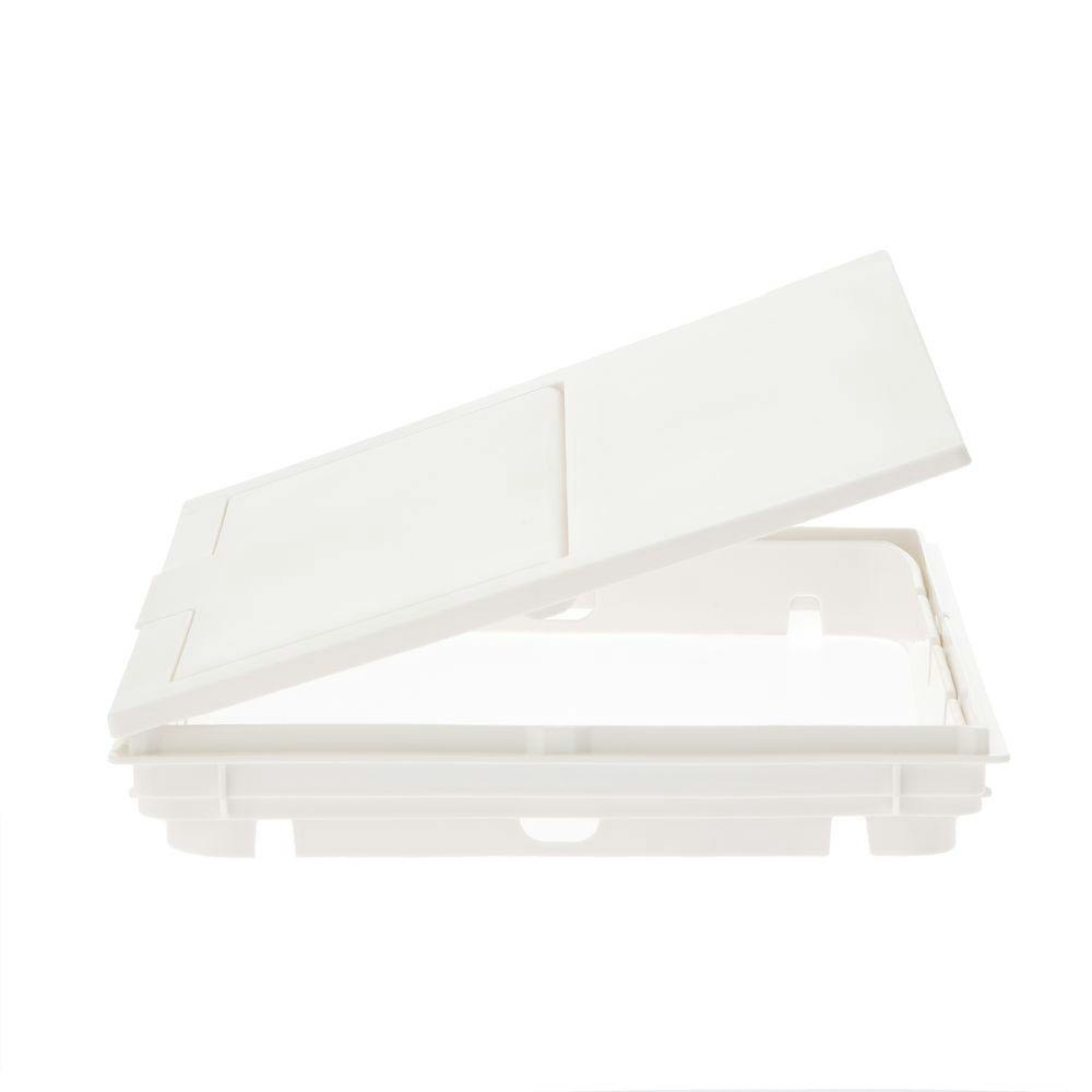 横置きでも使えるサイドオープンフタ 45L用 ホワイト | ゴミ箱