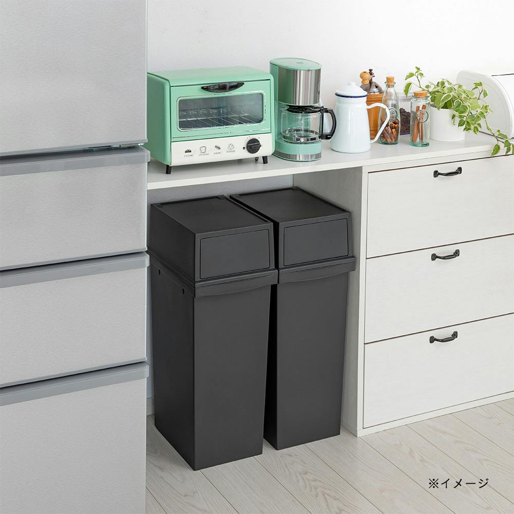 縦に重ねて使えるフロントオープンフタ 30L・20L兼用 ブラック