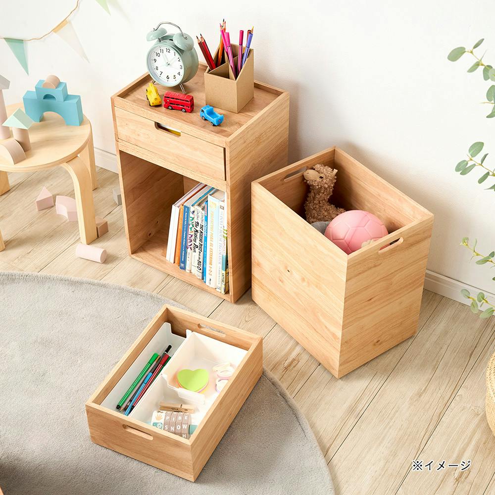 スタッキングできるユニットボックス オープン | カラーボックス