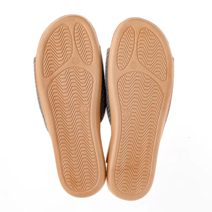 サンダルとしても履けるスリッパ グレー 28cm