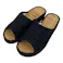 天然素材 ヒールアップ細竹 スリッパ ブラック