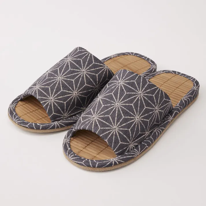 天然素材 竹スリッパ ネイビー XL