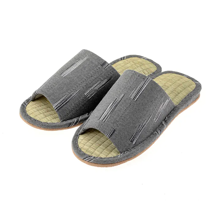 天然素材 い草スリッパ すかし グレー XL
