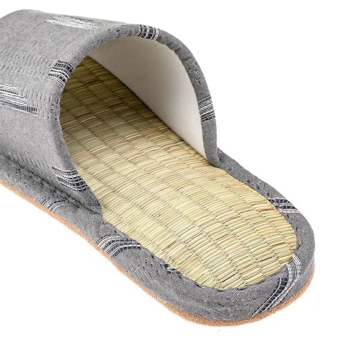 天然素材 い草スリッパ すかし グレー XL