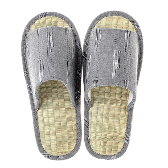 天然素材 い草スリッパ すかし グレー XL