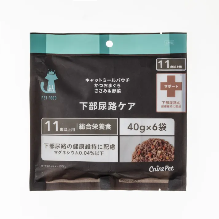 キャットミールパウチ 下部尿路 11歳以上 総合栄養食 40g×6袋