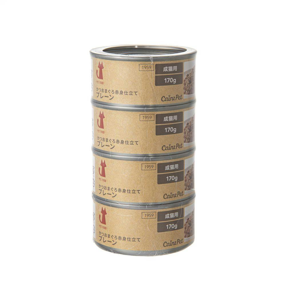 かつおまぐろ赤身仕立てプレーン 170g×4缶パック | ペット用品
