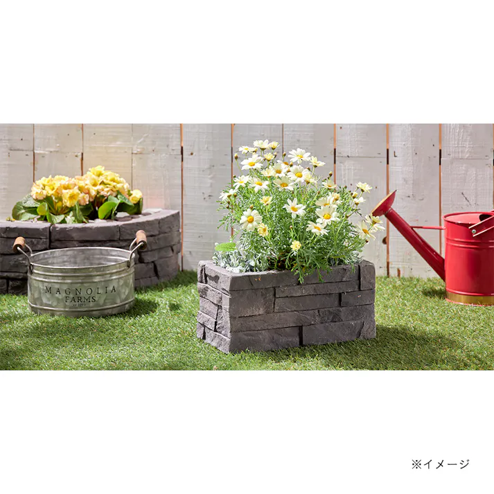 カインズ キューブボックス 30×15 レッジストーン ブラック