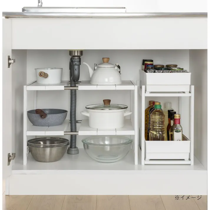 スライド2段ラック