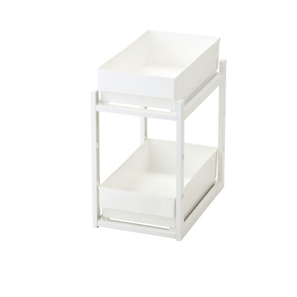 スライド式2段収納ラック ホワイト スライド2段ラック | キッチン収納 通販 | ホームセンターのカインズ