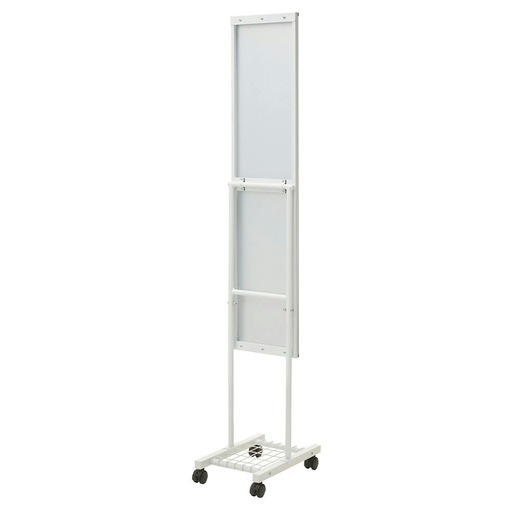 スタンドミラー キャスター付き ホワイト U70 | ミラー・鏡 通販