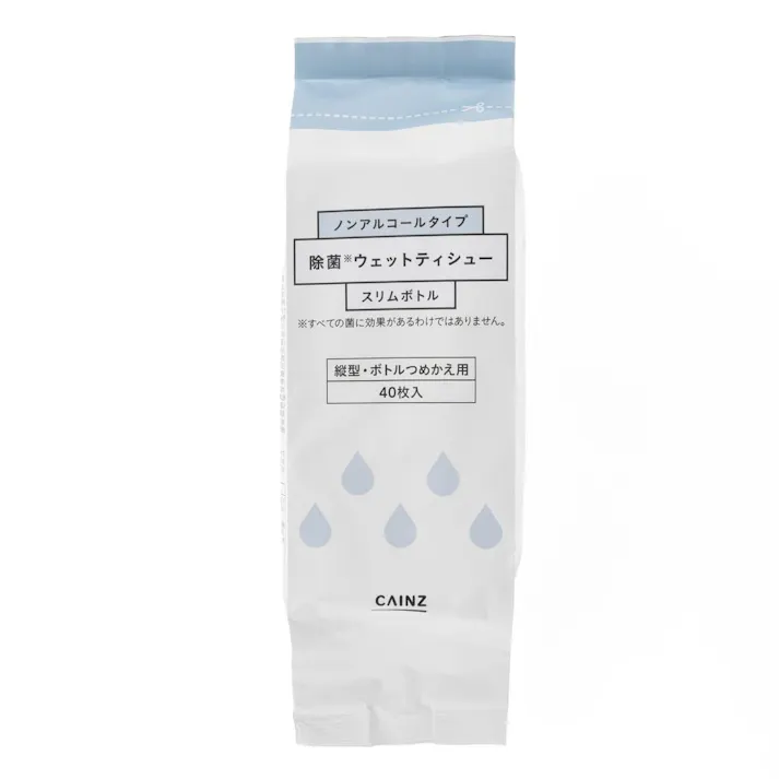 ウェットティシュー スリムタイプ ノンアルコール 詰替 4個パック