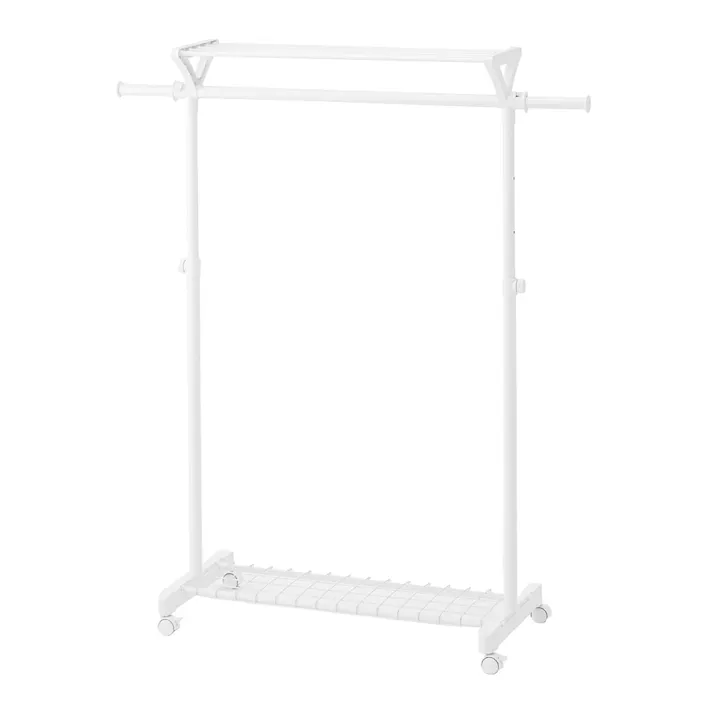 上棚付きハンガーラック ホワイト N62