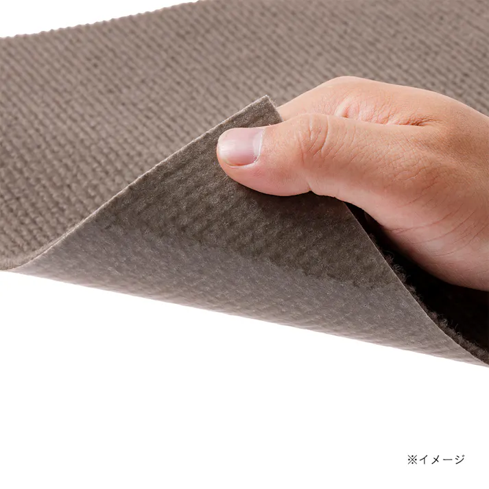 洗える吸着マット 9枚組 プレイン モカ 30×30cm