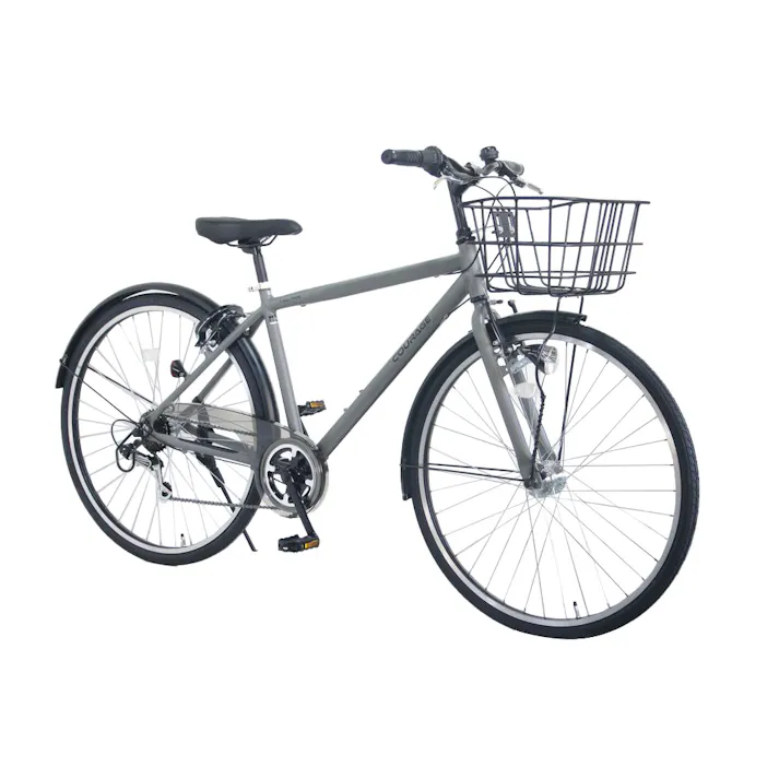 【自転車】25年モデル アルミクロスバイク クラージュ COURAGE 700C 外装6段 G6HD グレー