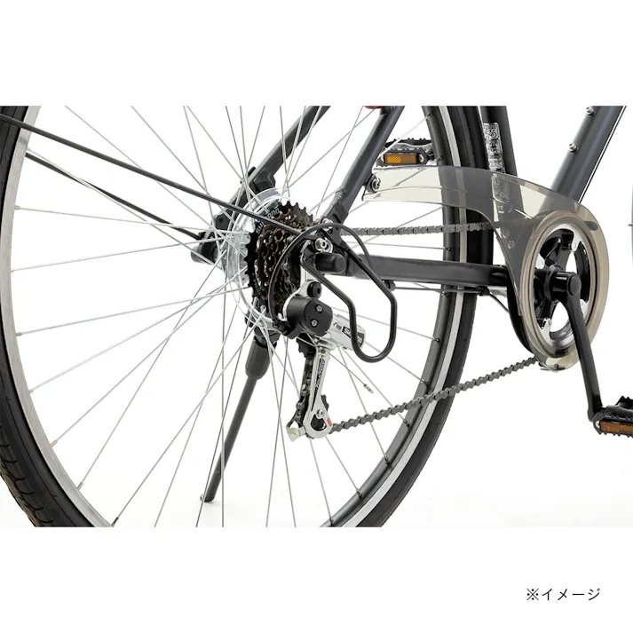 【自転車】アルミクロスバイク クラージュ COURAGE 700C 外装6段 G6HD グレー