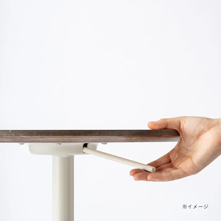昇降サイドテーブル ホワイト 80×110cm