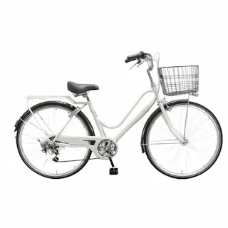 【自転車】キラリ KiLaLi パンクしにくいカジュアル軽快車 26型 外装6段 HD ホワイト3