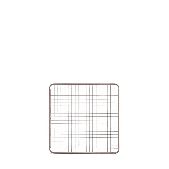 デザインフェンス クロスメッキ加工 ブラウン 90×90