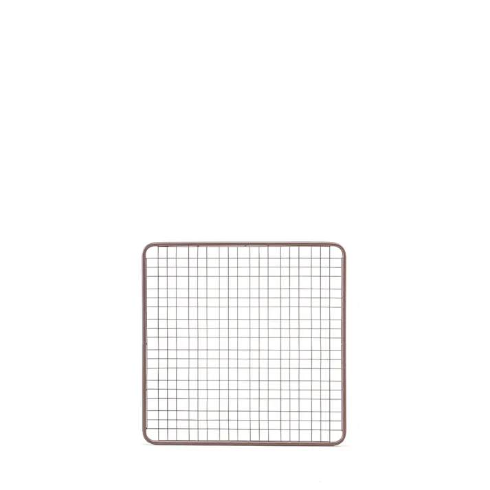 デザインフェンス クロスメッキ加工 ブラウン 90×90