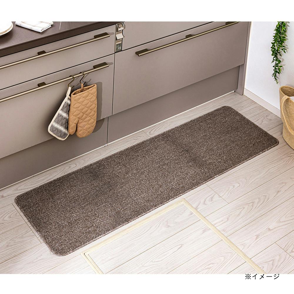【美品】カーリスロングテラソフトマット 洗えるロングマット モカ 45×150cm | ラグ・カーペット・マット 通販