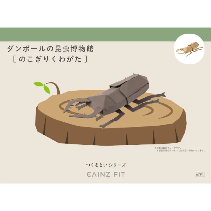 カインズ つくるとい ダンボールの昆虫博物館 のこぎりくわがた