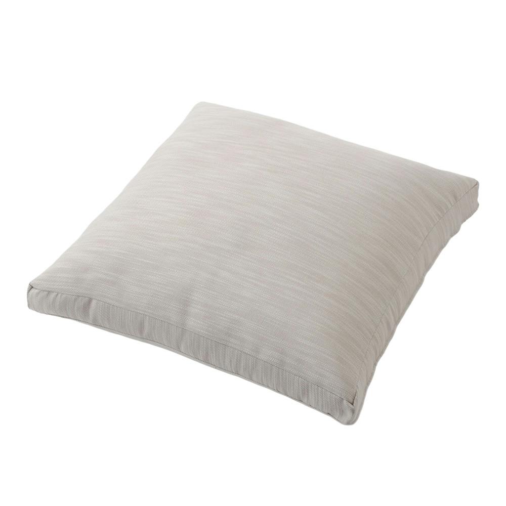 カバーが洗えるクラウドクッション ベージュ 幅90cm 奥行90cm