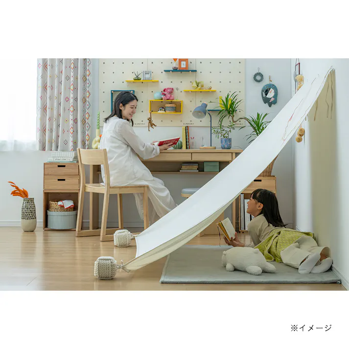 壁に取り付ける秘密基地テント アイボリー