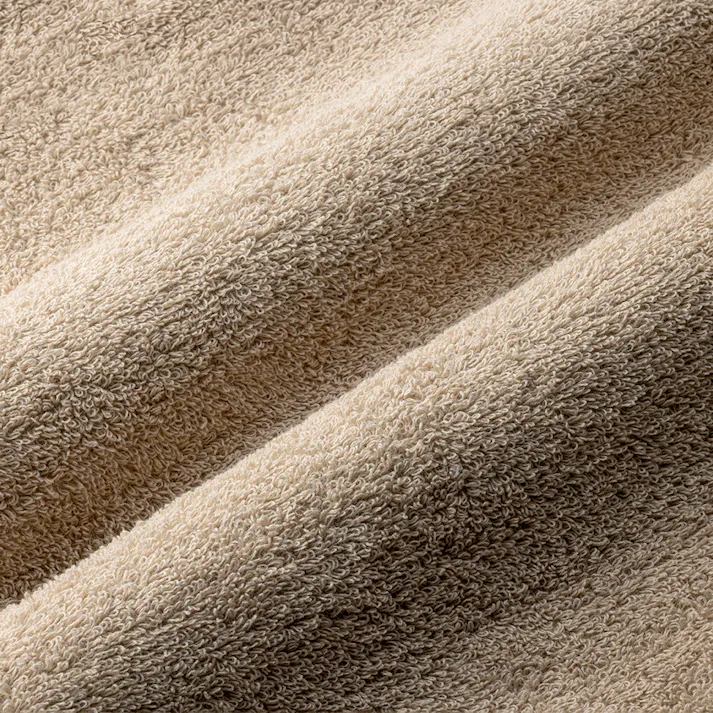 毛羽落ちしにくい抗菌防臭 フェイスタオル ベージュ