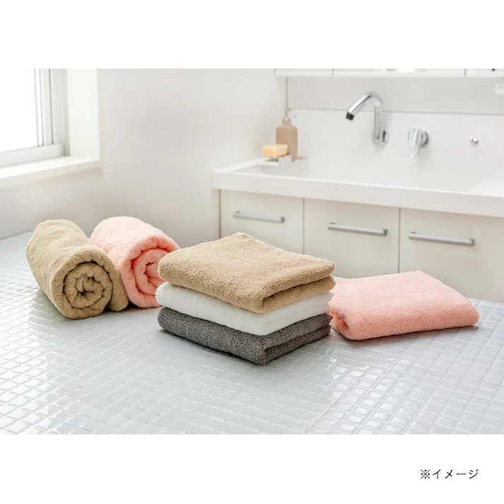 毛羽落ちしにくい抗菌防臭 バスタオル ベージュ