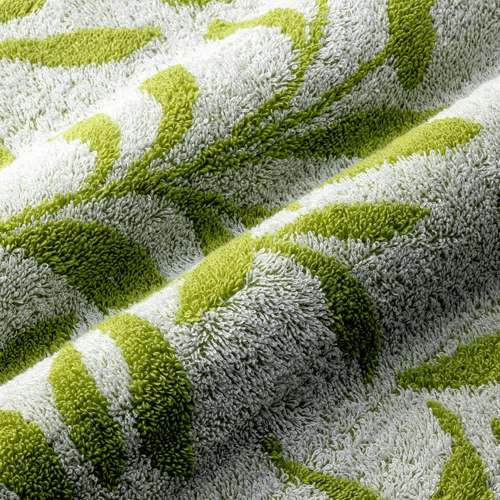 ふんわりやわらかフェイスタオル リーフグリーン | タオル・ハンカチ