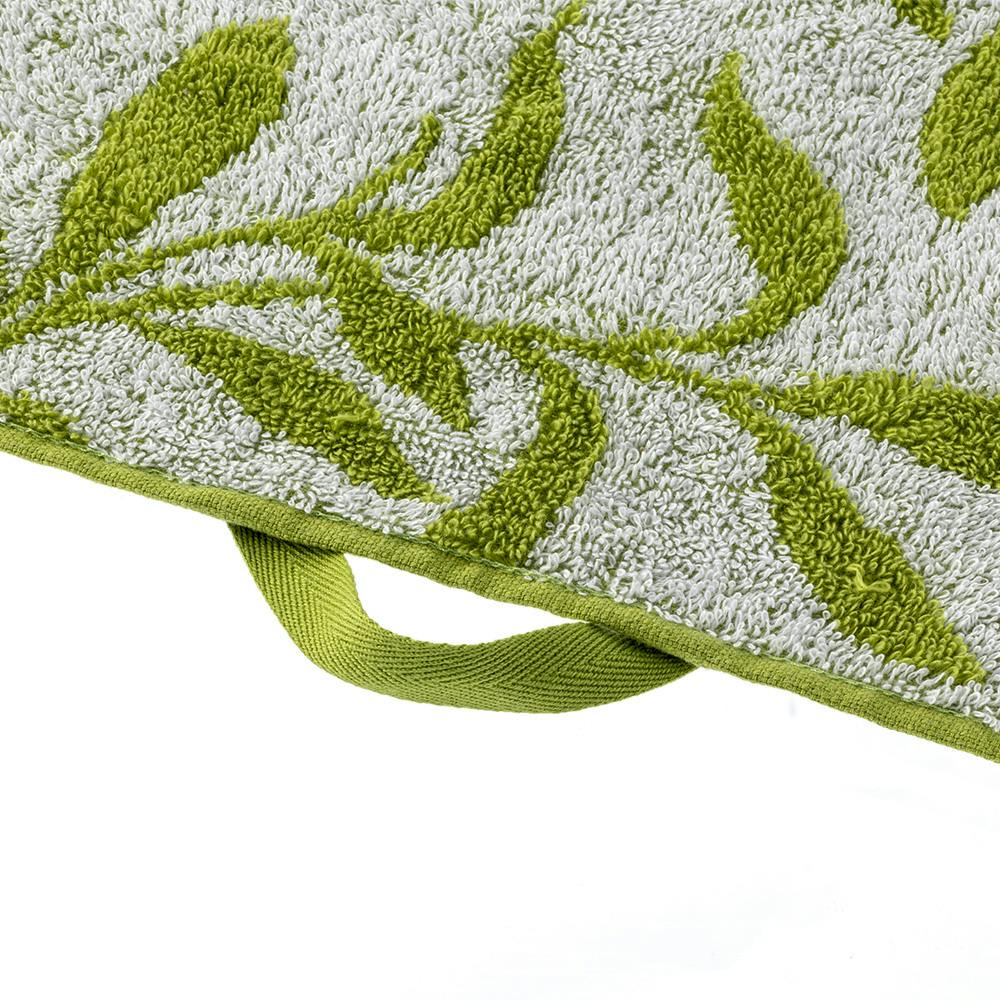 ふんわりやわらかフェイスタオル リーフグリーン | タオル・ハンカチ