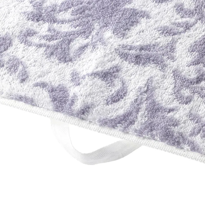 ふんわりやわらかフェイスタオル アラベスクパープル