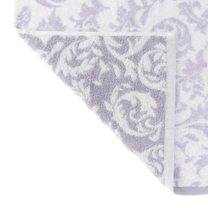 ふんわりやわらかフェイスタオル アラベスクパープル
