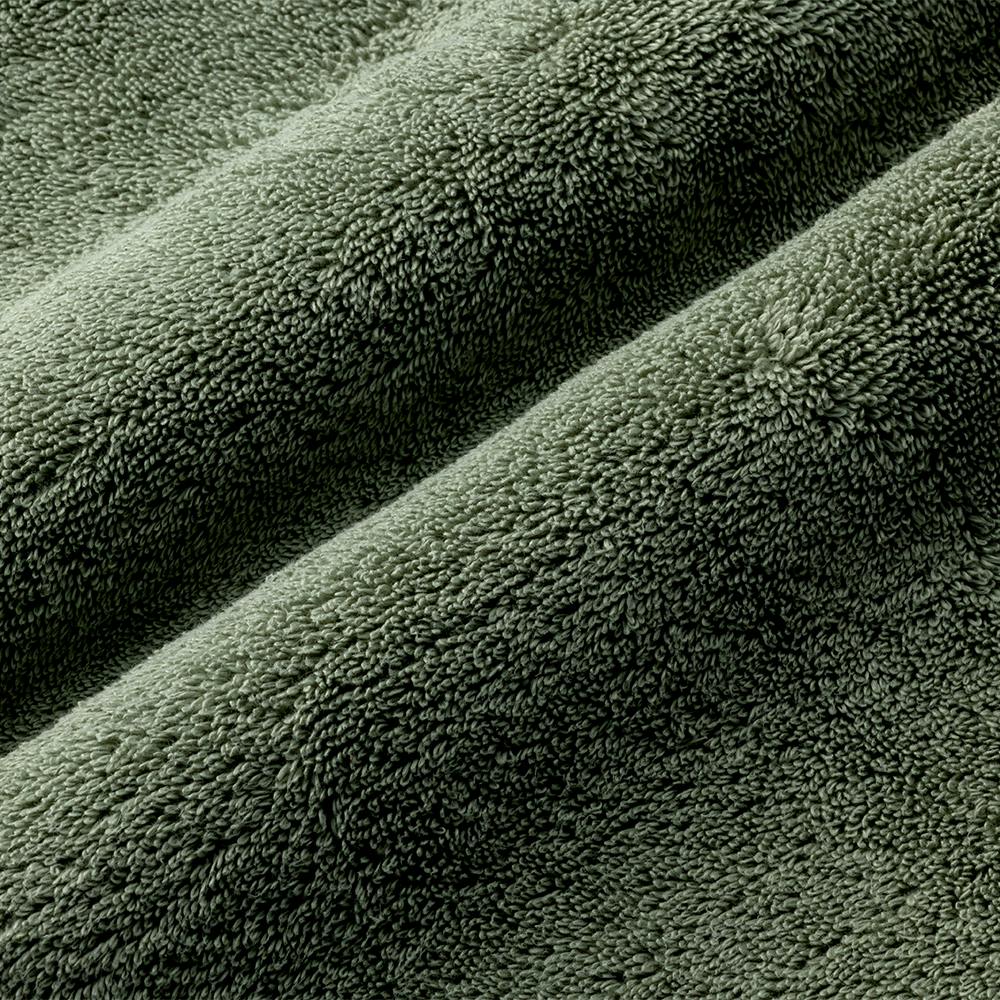 洗濯してもふんわり長持ちフェイスタオル モスグリーン | タオル