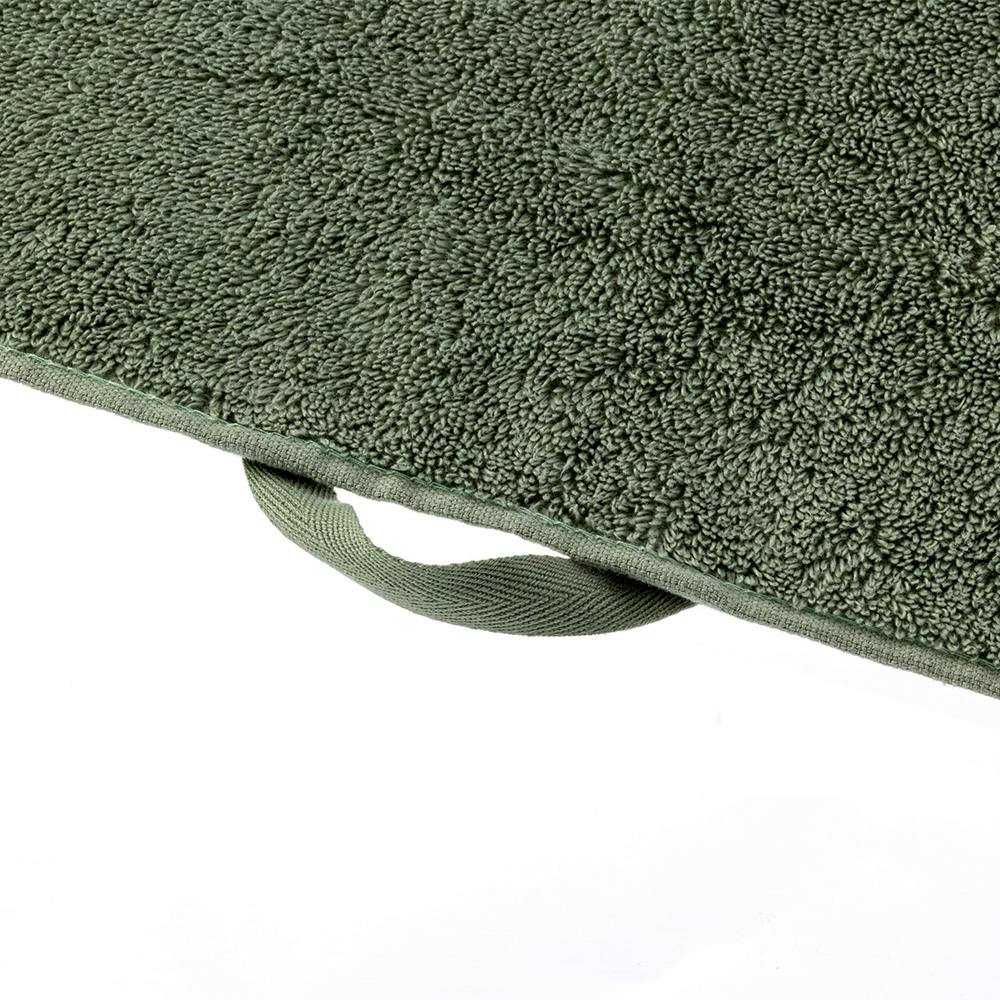 洗濯してもふんわり長持ちフェイスタオル モスグリーン | タオル