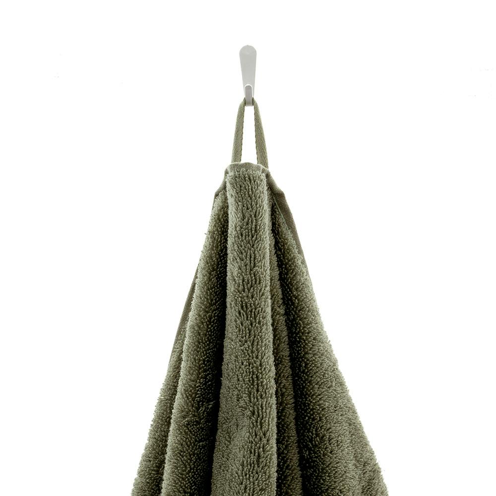 洗濯してもふんわり長持ちフェイスタオル モスグリーン | タオル