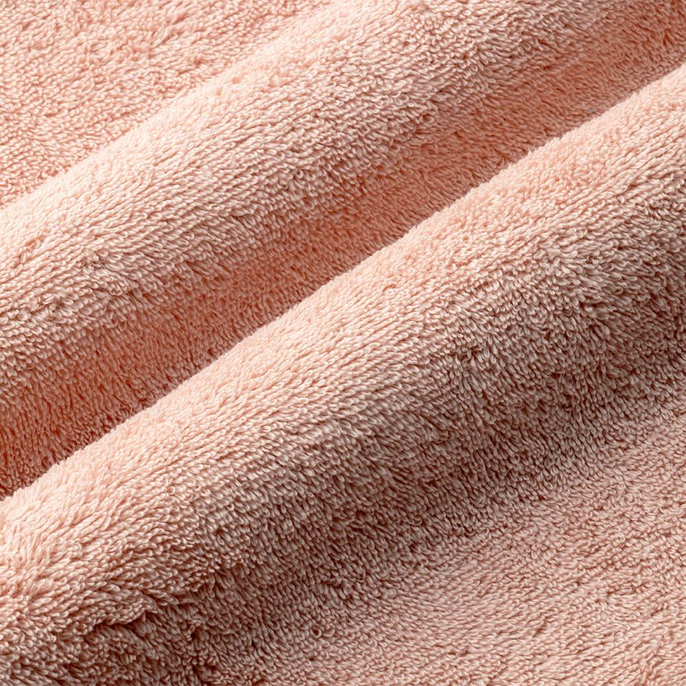 洗濯してもふんわり長持ちバスタオル サーモンピンク | タオル