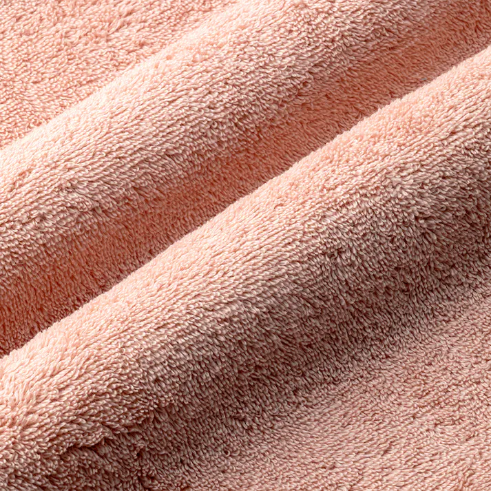 洗濯してもふんわり長持ちスリムバスタオル サーモンピンク